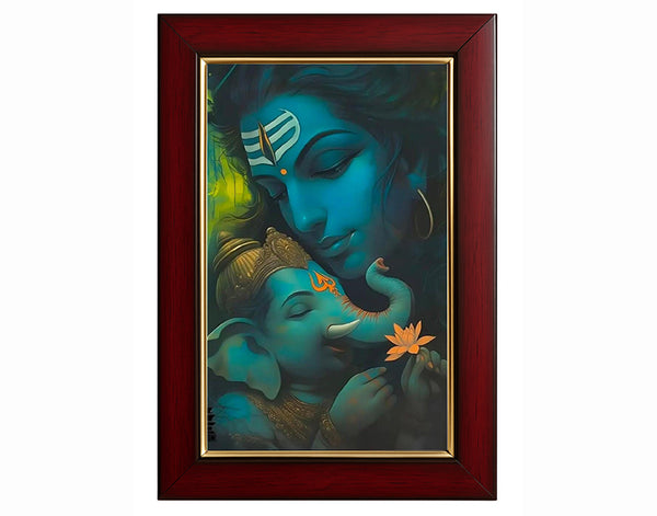 Shiv & Ganesha Framed Wall Art