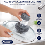 2-in-1 Liquid Soap Dish Scrubber (2 Pack)