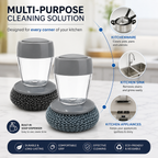 2-in-1 Liquid Soap Dish Scrubber (2 Pack)