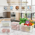 Refrigerator Storage Containers Boxes Pack of 4