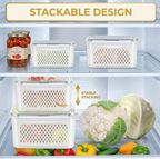 Refrigerator Storage Containers Boxes Pack of 4