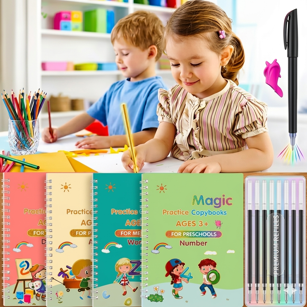 KIDS BOOK [ 1PEN,4 BOOK ,10 REFELL]