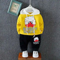 Full Sleeves Hooded Tracksuit (Mustard & Black, 3-4 Years)